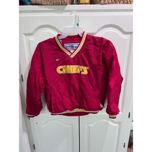 Vintage 90s Reebok NFL Pro Line Kansas City Chiefs Pullover Jacket Medium Korea
